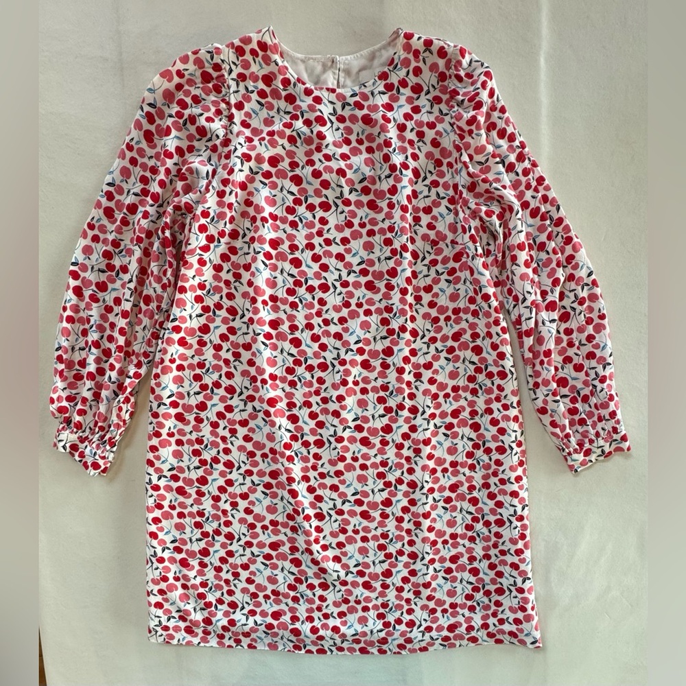 LOFT Cherry Print Balloon Sleeve Swing Dress (M) - Picture 7 of 17
